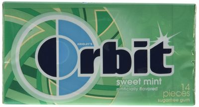 Orbit Sweet Mint Gum 14 Pieces Pack of 12, x 33 g