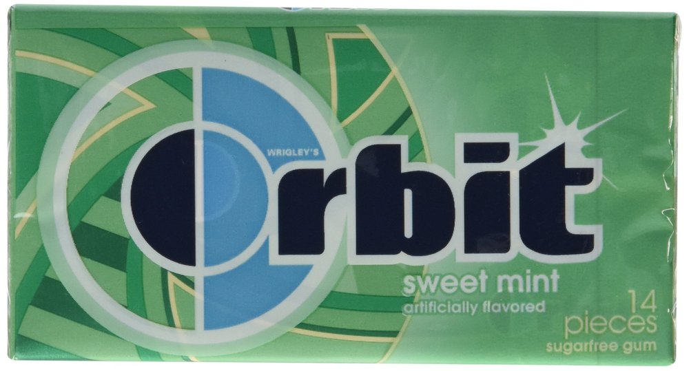 Orbit Sweet Mint Gum 14 Pieces Pack of 12, x 33 g