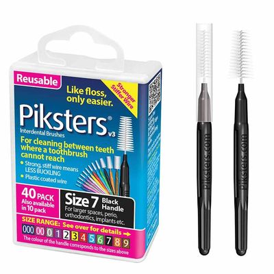 Piksters Interdental Brush Size 7 (40 Pack)