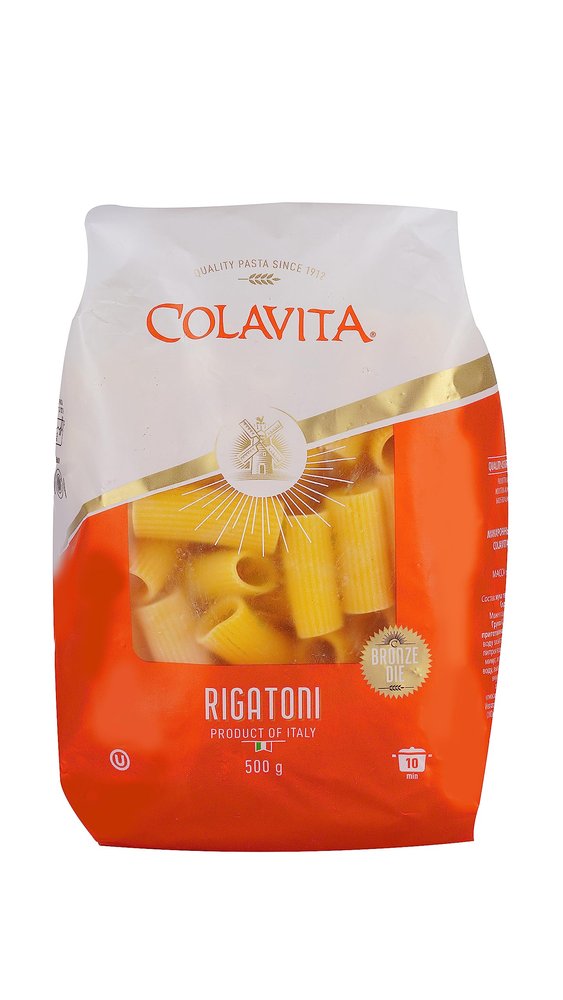 Colavita Rigatoni Pasta (500g) | Hard Durum Wheat Pasta | Imported From Italy