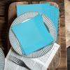 Durable Big Caribbean Dinner Paper Napkins Party Supply (50 Pack), 7-3/4 x 7-3/4", Blue view 3