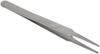 Erem EROP2ASA Stainless Steel Straight Tweezer, Large Flat Round Tip, Anti Magnetic, 4. 75 Overall Length view 1