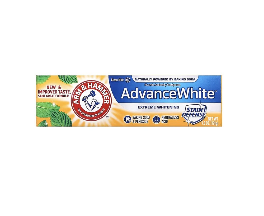 Arm & Hammer Advanced White Toothpaste, Dental Baking Soda & Peroxide, 4.3-Ounce Tubes, Packaging May Vary
