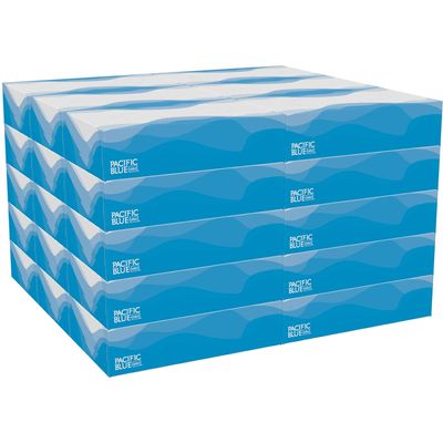 Georgia Pacific Professional 48100 Facial Tissue, Flat Box, Box of 100 Sheets (Case of 30 Boxes)