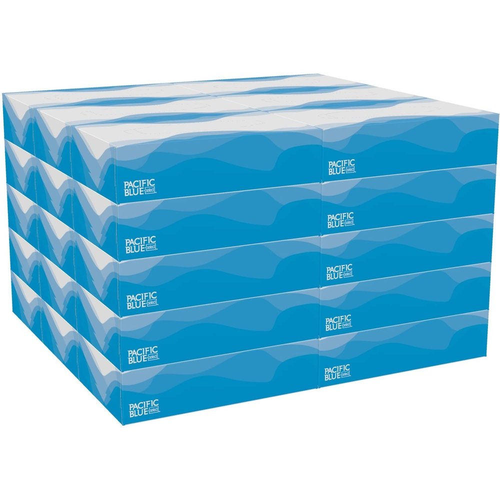 Georgia Pacific Professional 48100 Facial Tissue, Flat Box, Box of 100 Sheets (Case of 30 Boxes)
