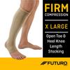 Futuro Men's and Women's Therapeutic Open Toe/Heel Knee Length Stocking (XL) view 2