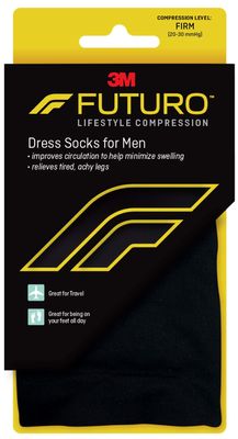 Futuro Restoring Men's Dress Socks, Firm Support 20-30 mmHg - in your choice of colors
