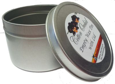 Cotton Orchid Empty Depilatory Wax Tin with Lid Included