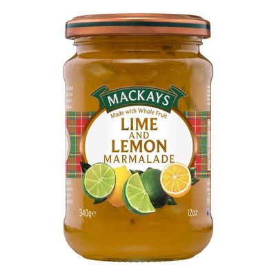 Mackays Lime & Lemon Marmalade Jam 340gm | Imported from Scotland | Made with Whole Fruits | Vegan | Gluten-Free | No Artificial Colors or Preservatives
