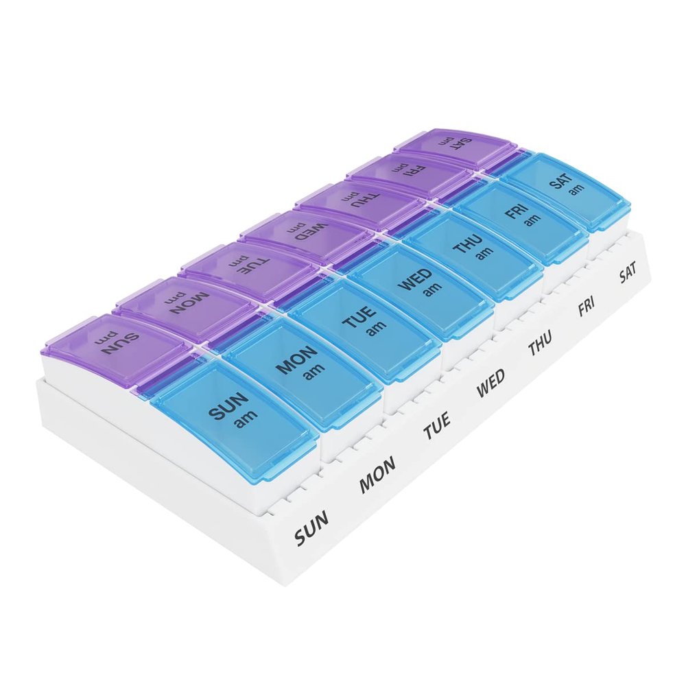 Ezy-Dose Ezy-Dose 7 Day Am/Pm Travel Pill Container, Large 1 each