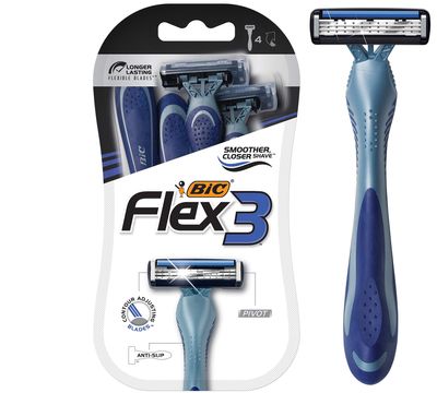 Bic Flex 3 Razors, 4 Count