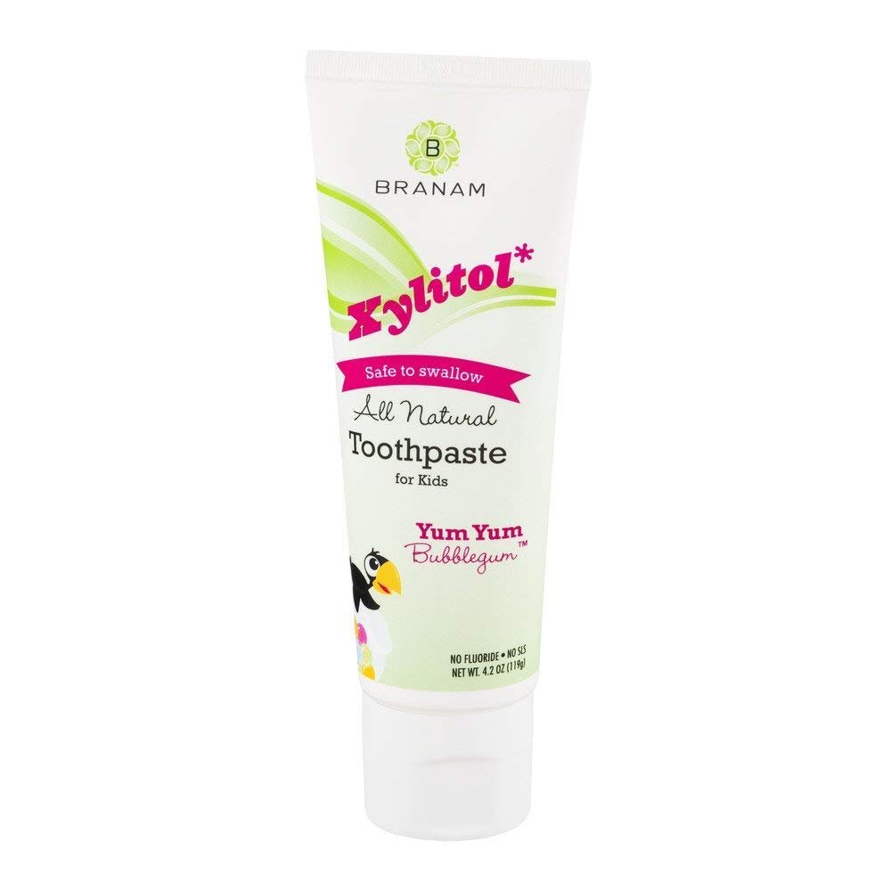 Branam Xylitol Toothpaste for Kids Yum Yum Bubblegum