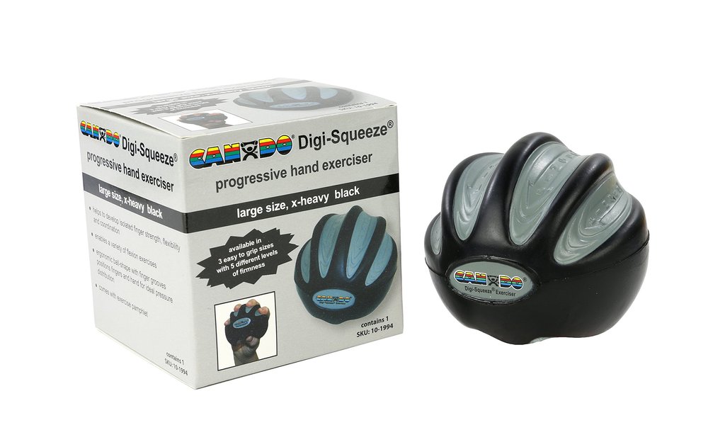 Digi-Squeeze hand exerciser - Large - Black, x-firm by CanDo