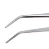 Aven 18400 Curved Serrated Tweezers with Lock, Stainless Steel, 6" Length, 1-5/8" Tip Length view 2