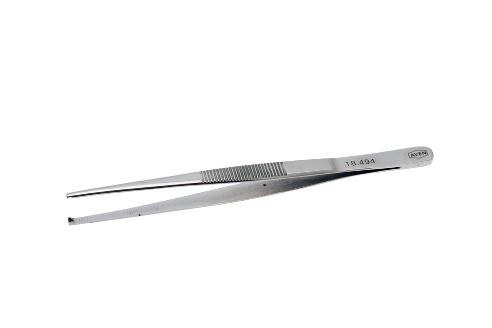 Aven 18494 General Purpose Toothed Tweezers - 5.5 Inch