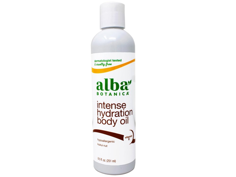 ALBA BOTANICA MASSAGE OIL,KUKUI NUT, 8.5 FZ