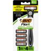 BIC Hybrid 4 Flex Disposable/System Razor, Men, 4-Count view 1