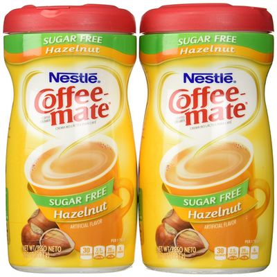 Nestle Coffeemate Sugar Free Hazelnut 10.2 Ounce (Pack of 2).