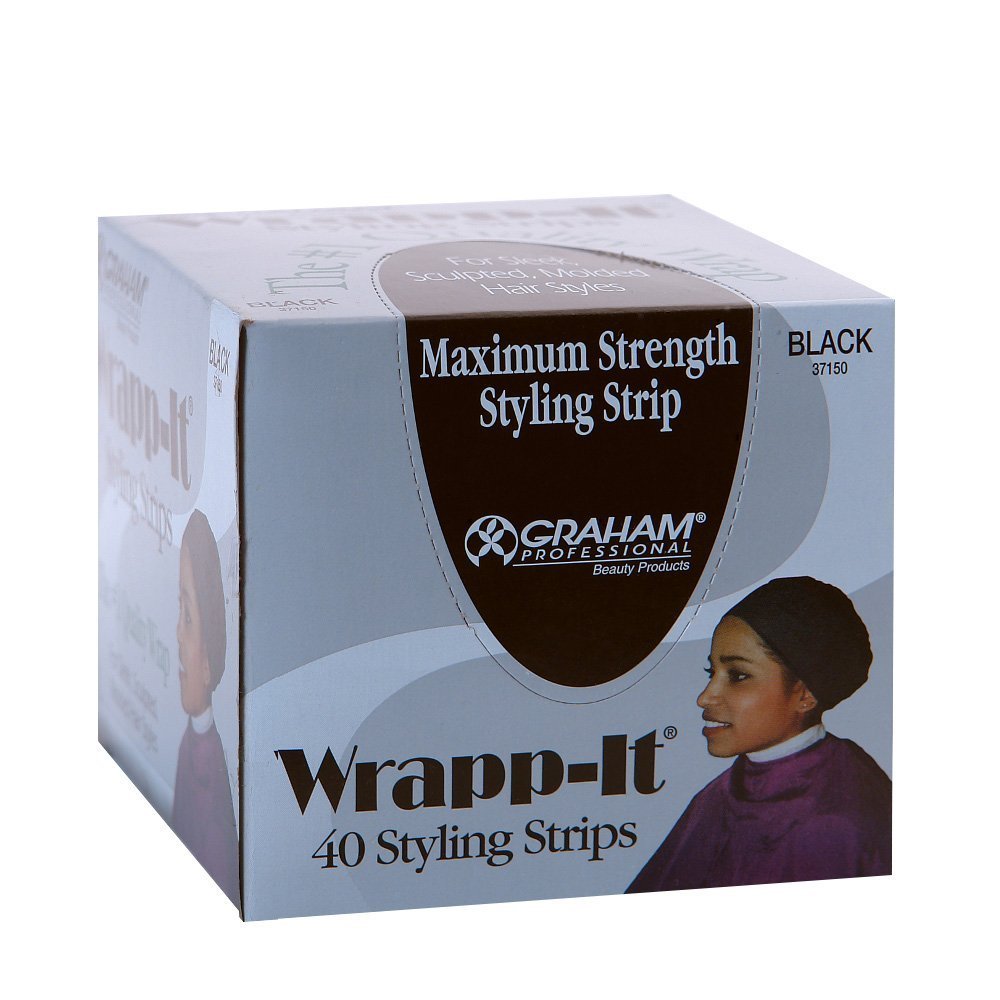 Graham Wrapp-it Styling Strips for Natural Hair Wrap and Molded Styles by Graham Beauty (40 Strips).