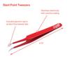 Excel Blades Curved Fine Tip Tweezers for Intricate Projects, Scrapbooking, Cardmaking, One Size, Multi Color, Red view 3