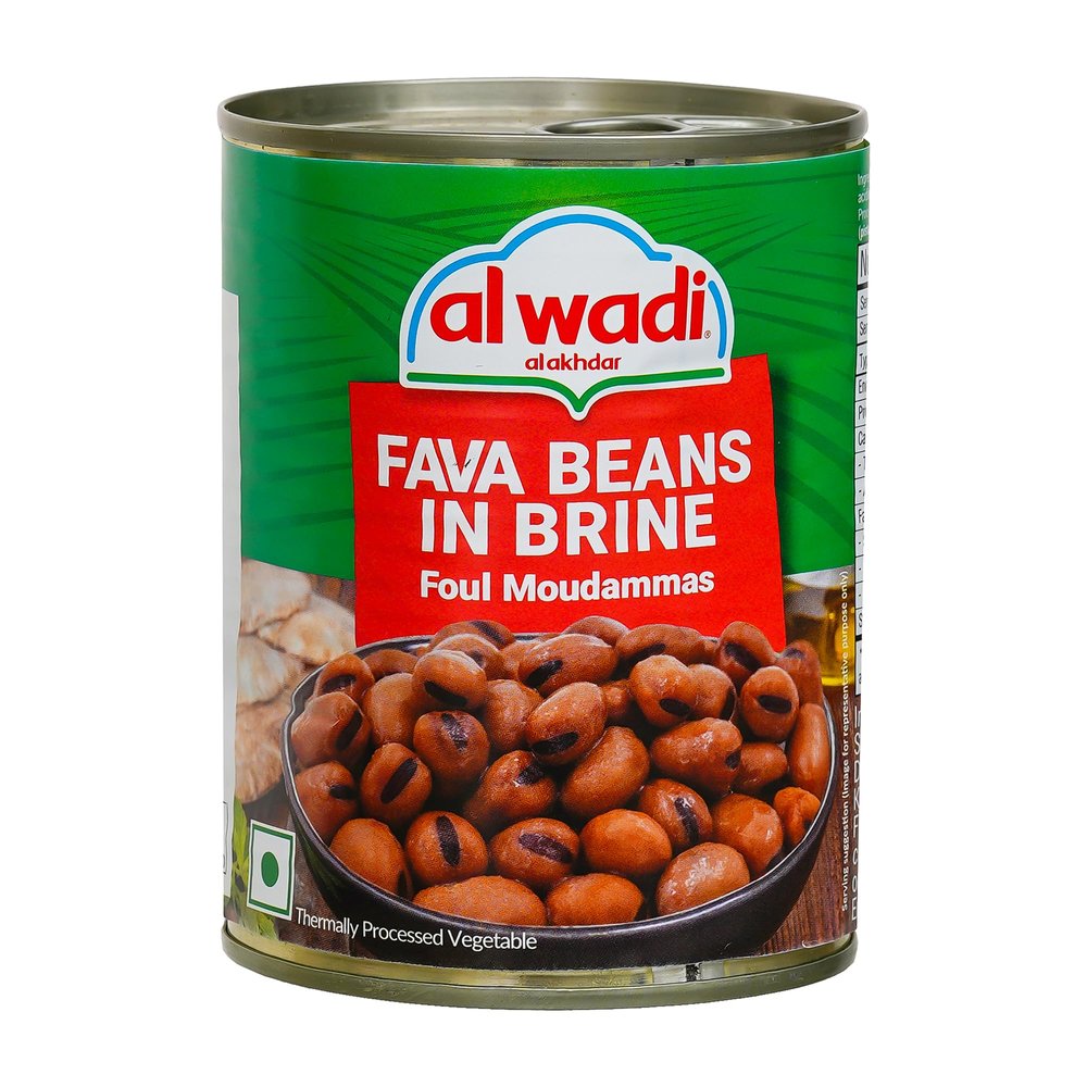 Al Wadi Foul Moudammas 400g | Authentic Fava Beans in Brine | Ready-to-Eat | Vegan & Protein-Rich | Perfect for Dips, Wraps & Middle Eastern Cuisine