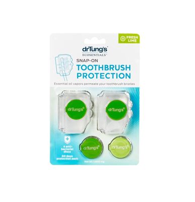 DrTungs Snap-on Toothbrush Protection, Twin-Pack