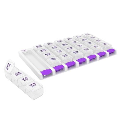 Ezy-Dose Four-A-Day Weekly One Day At a Time Medication Organizer Medium 2-Pack