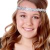 Hipsy Women's Non-Slip Headband Adjustable Silver Glitter 2pk view 3