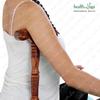 HealthAndYoga Yoga Meditation Danda  Wooden Carved Arm Rest Pole with Brass Inlays (1.5 feet)-Mala Japa, Dhyana, Swara Breath Manipulation & Pranayama practice- Ancient Device used by Yogis & Sadhus view 3