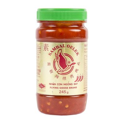 Flying Goose Sambal Oelek Paste Vegan Gluten Free, 225 ml 8.64 oz 245 g