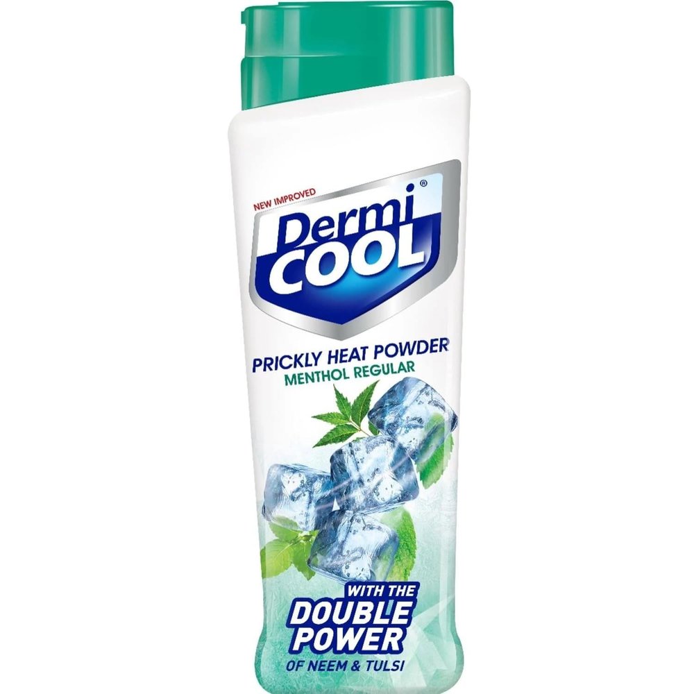 Dermicool Menthol Regular Prickly Heat Powder 150g (Pack of 2) | Dettol Cool Soap 125g Free | Cooling relief from prickly heat, burning & itching of skin