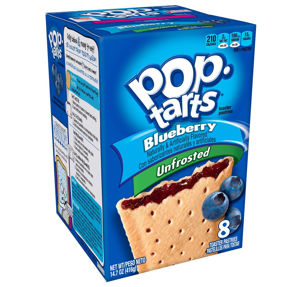 Pop Tarts Unfrosted Blueberry, 416 g