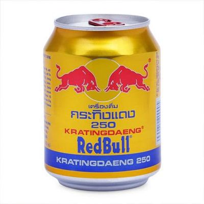 Red Bull Kratingdaeng Energy Drink, Gold Aluminum Can, 250ml, Pack of 6