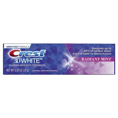 Crest 3D White Vivid Fluoride Anticavity Toothpaste - 0.85 Oz - Radiant Mint