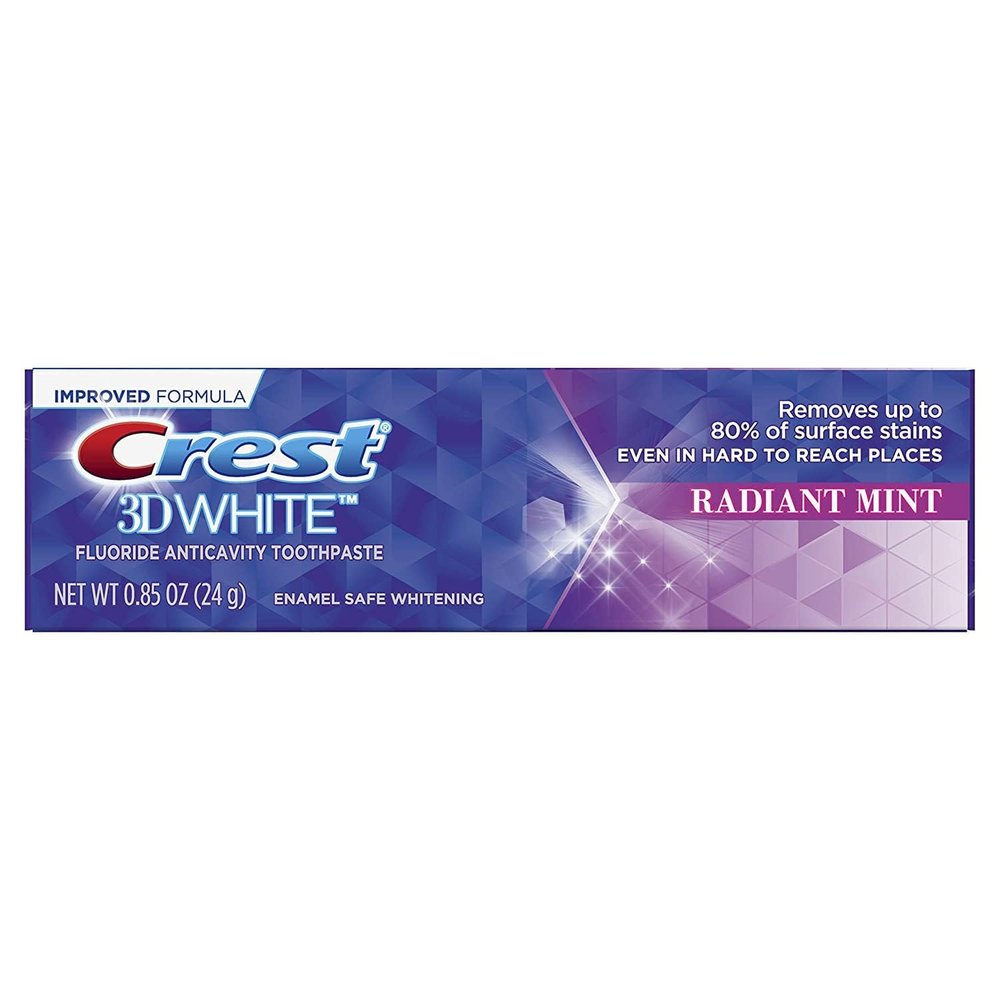 Crest 3D White Vivid Fluoride Anticavity Toothpaste - 0.85 Oz - Radiant Mint