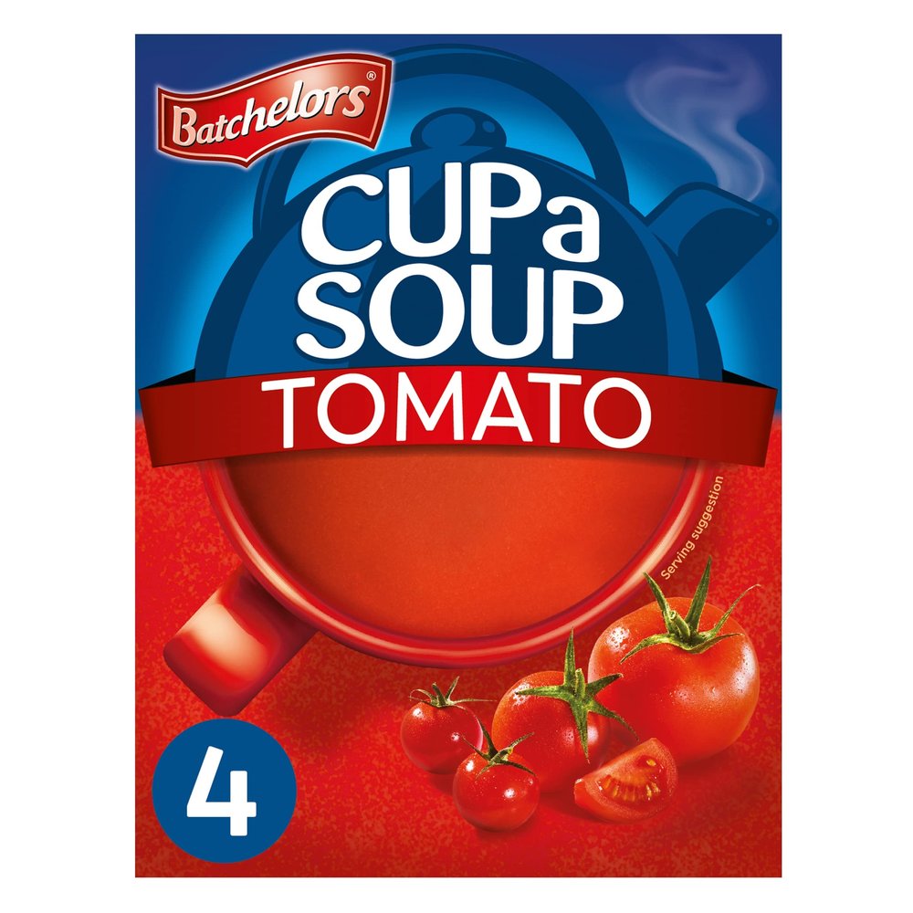 Batchelors Tomato Soup- 93gms | Instant Cup A Soup | Light & Comforting | Home Style | Ready in Minutes | No Additives or Preservatives | Serves 3-4