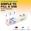 5 X Per Day Pillbox Organize and Dispense all your pills up to five times per day with this e-pill pill box. view 3