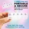 5 X Per Day Pillbox Organize and Dispense all your pills up to five times per day with this e-pill pill box. view 4