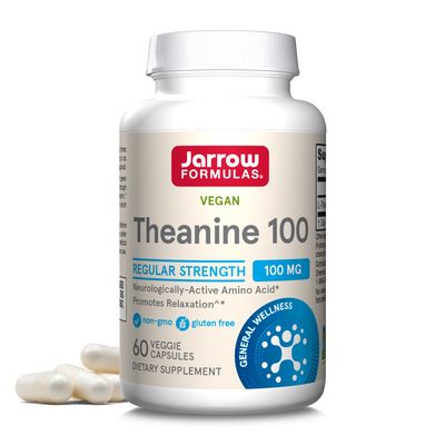 Jarrow Formulas, Theanine 100, 100 mg, 60 Veggie Capsules