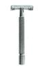 FS Long Handle DE Safety Razor Chrome Handle -- Comes with free 5 pack of blades view 2