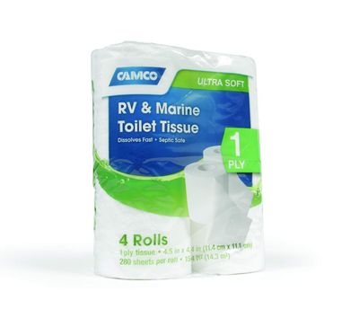 Camco 40276 Toilet Tissue, 1 Pack of 4 Rolls