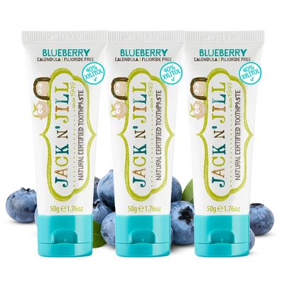 Jack N' Jill Natural Toothpaste Organic 50g Set of 3 - Blueberry