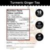 1 Pack : Organic Turmeric Ginger Tea - Kosher, Caffeine-Free, GMO-Free - 18 Bleach-Free Tea Bags view 2
