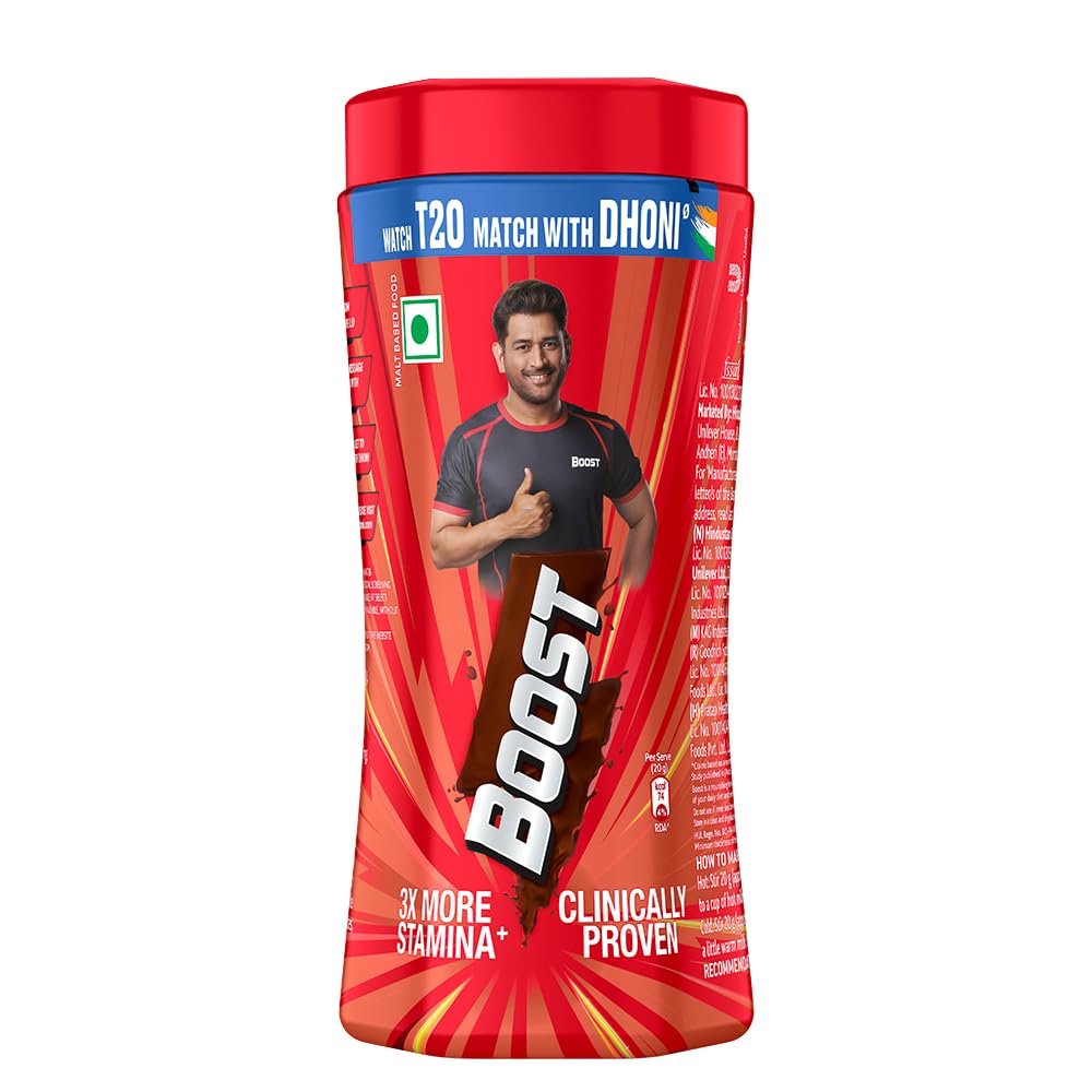 Boost Chocolate Nutrition Drink 500 g Pet Jar|| For 3X stamina - Builds bone & muscle strength