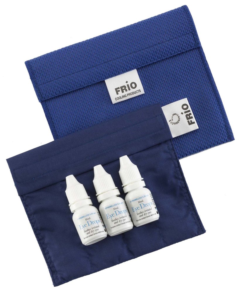 Frio Eye Drop Wallet for 3 Bottles Made in United Kingdom  Portable Cooling Case for Eye Drops  45-Hour Cooling  No Ice Needed