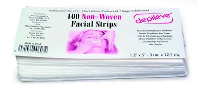 1.2 x 5 : Depileve Non Woven Facial Strips, 5 Ounce