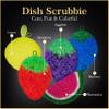 (5Pk) Best Non-Scratch Scrub Pads Scrubbies and Kitchen Sponge Replacement for Dishes | Outlasts 7+ Dish Scrubber Sponges without Mildew Smell | Unique Scrubbing Pad Works For All Scrubber Purposes | Sizes May Vary view 2