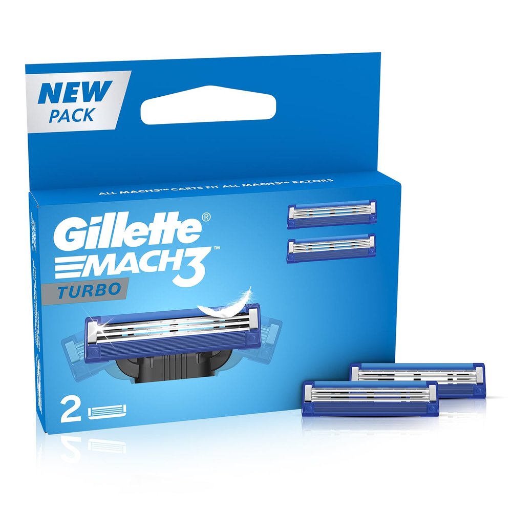 Gillette Mach3 Turbo Manual Shaving Razor Blades - 2s Pack (Cartridge)