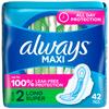 Always Maxi Pads Super With Flexi-Wings Unscented (Pack Of 42) view 1