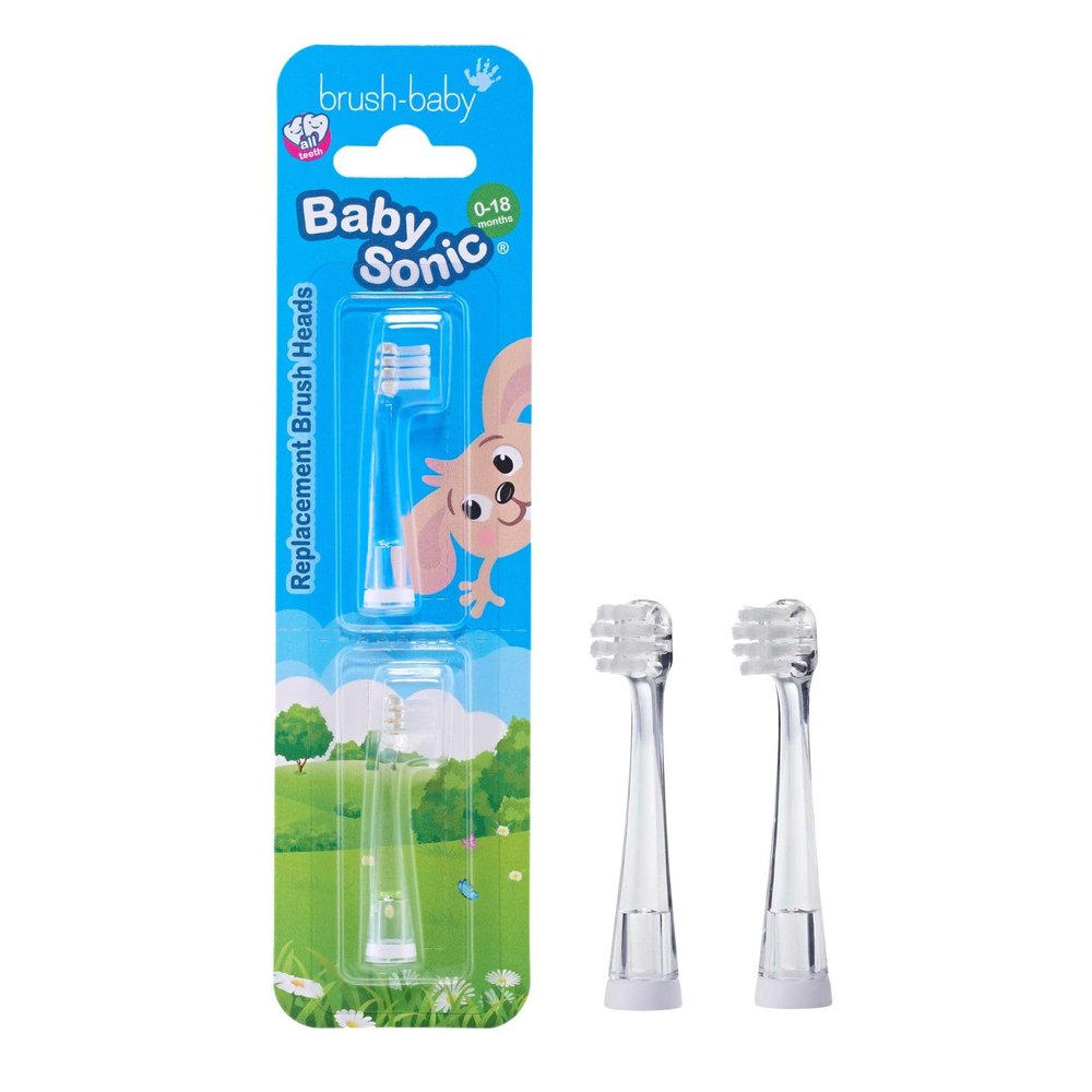Brush Baby BabySonic Replacement Heads - Pack of 2 (Ages 0-18 Months)